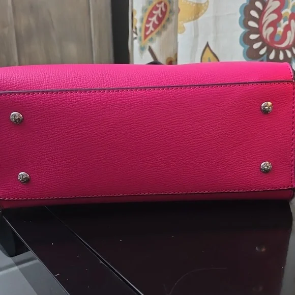 Karl Lagerfeld Vibrant Pink Tote with Black Accents - Picture 4 of 6